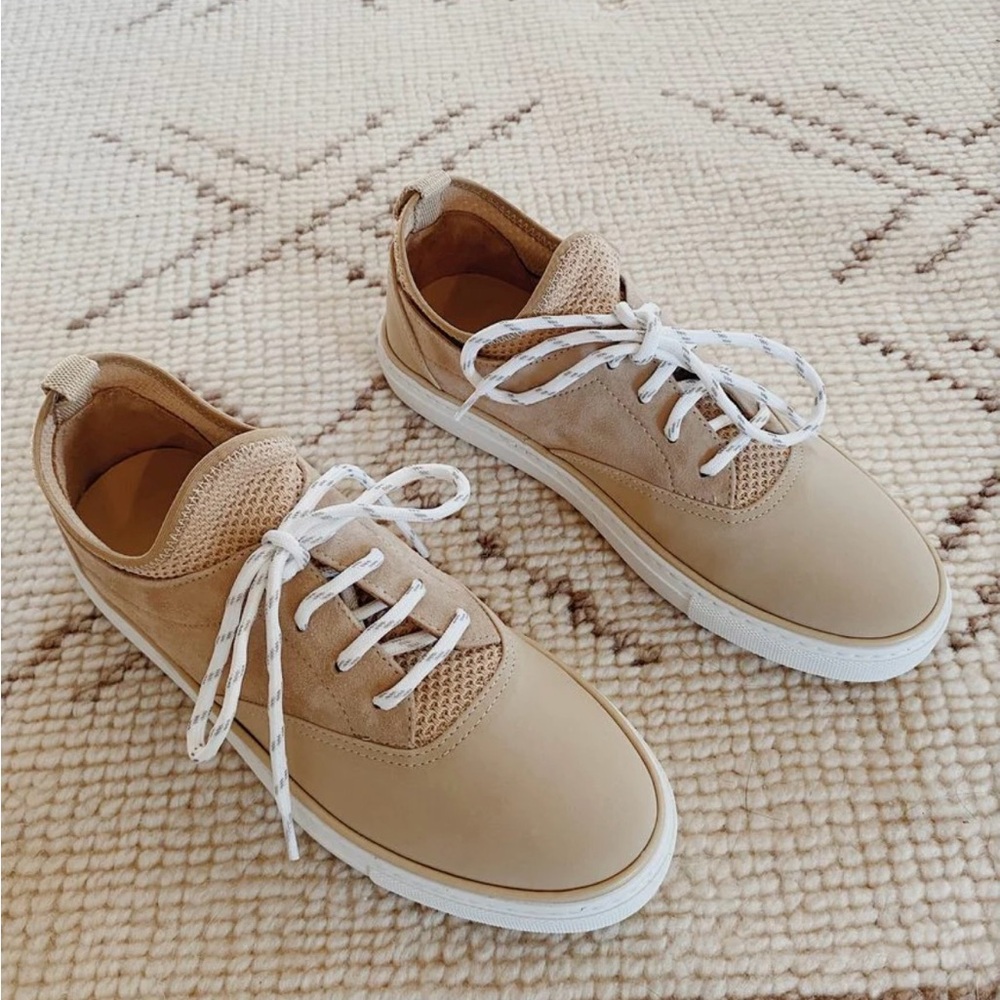 Jenni Kayne Trainer sneaker in natural sz38 new no laces